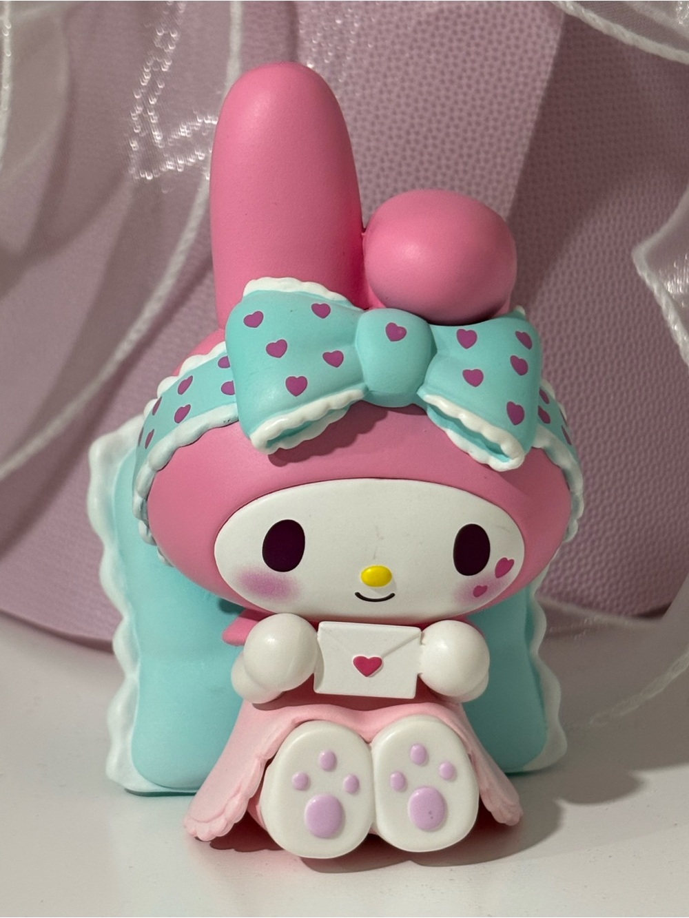 🌙 Beautiful My Melody Sweetheart in Pajamas Miniso Series Figurine 💕